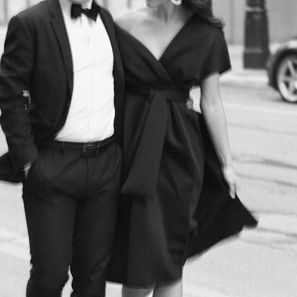 NWT ASOS FALLEN SHOULDER DRESS - Picture 1 of 9